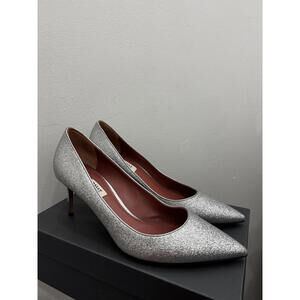 Bally Swizterland Silver Glitter Pointed Toe Pumps